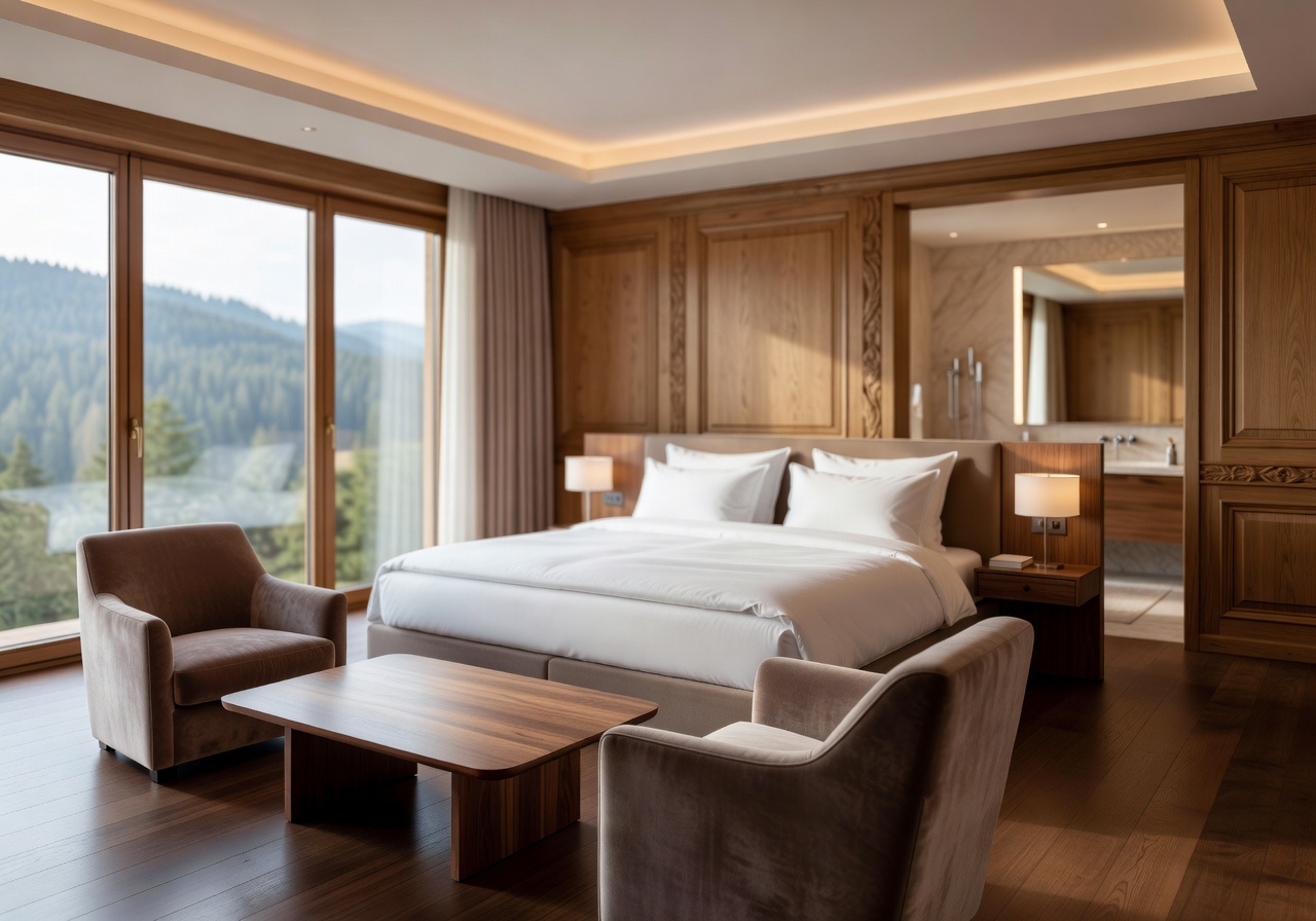 Luxurious Traube Tonbach suite interior design
